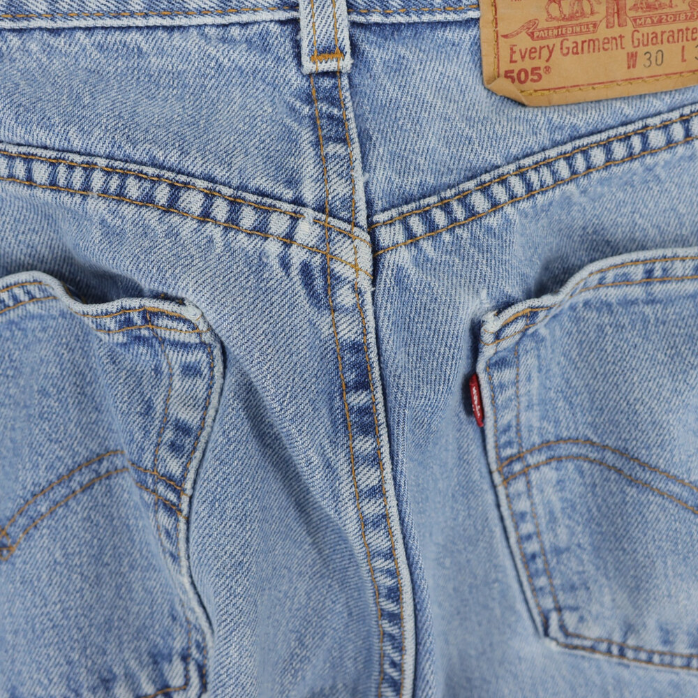 Vintage Levis 505 Jeans Mens 30x30 Blue Regular Fit Straight Leg Made In USA - Picture 4 of 14